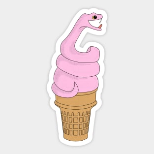 Snakes on a Cone Sticker